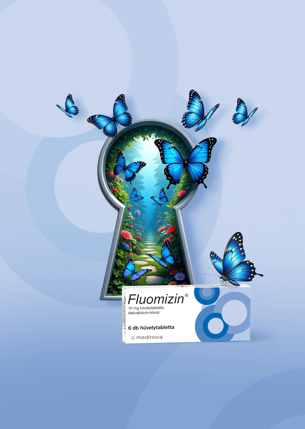 Fluomizin® - kulcslyuk, kert, pillangók